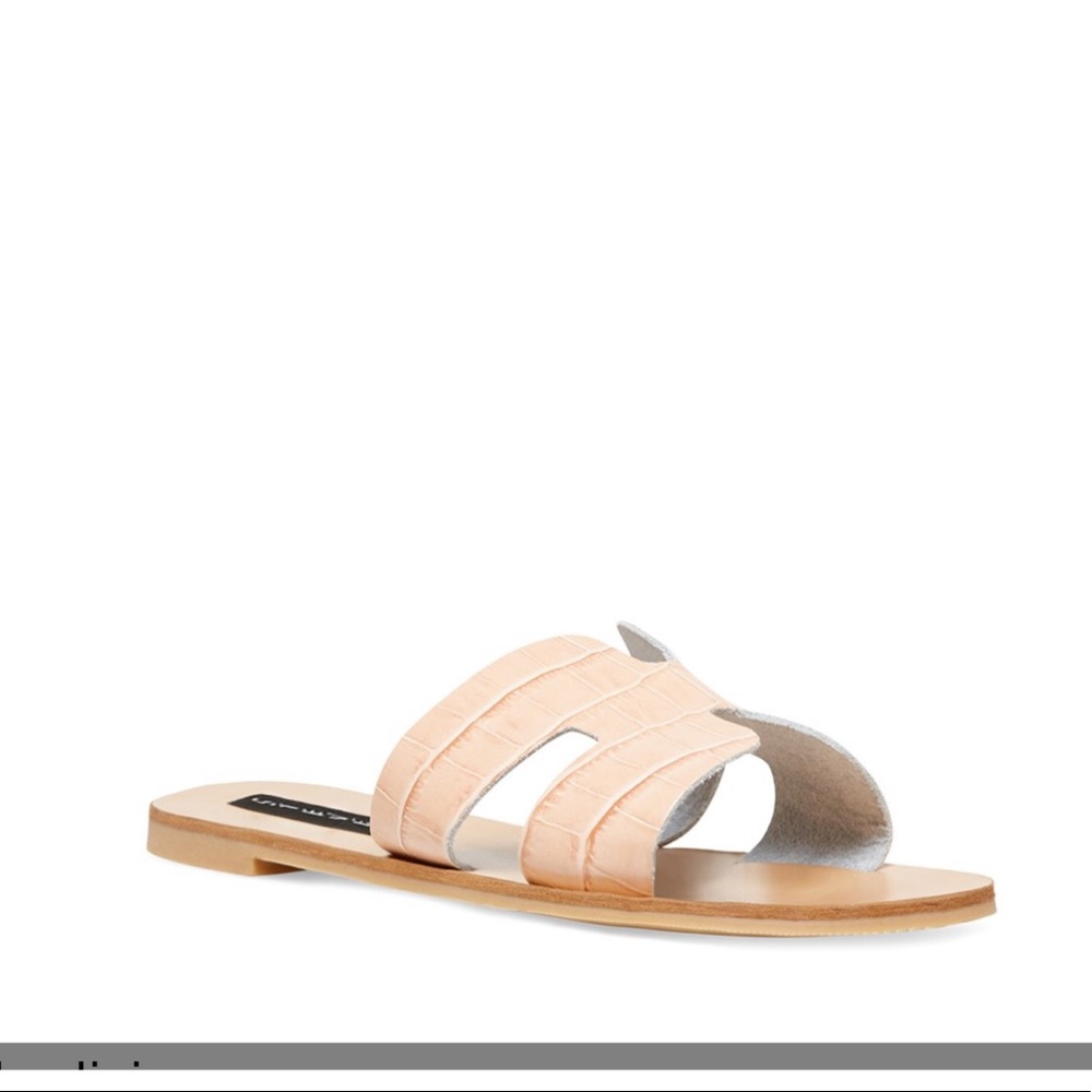 Steve Madden Women’s Greece Crocodile Pink Sandal